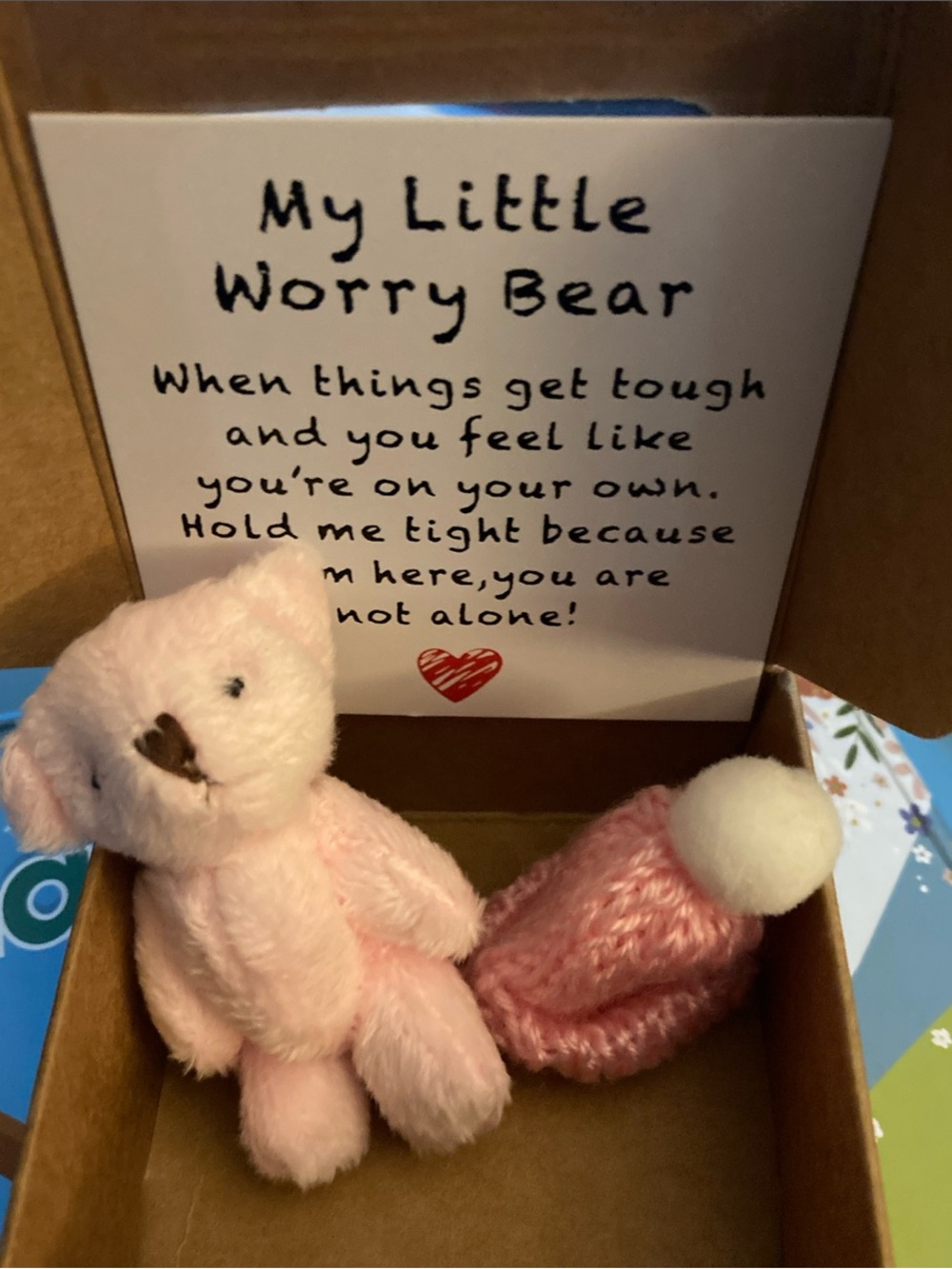 Pink Plush Comfort Toy with Knit Hat